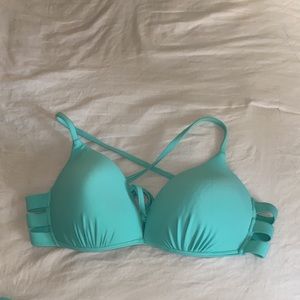 Tiffany blue two-piece, padded bikini